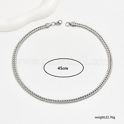 Elegant 201 Stainless Steel Wheat Chain Necklaces for Daily Layering and Vacation Style&nbsp;NT2171-2