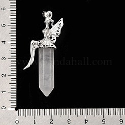 Natural Quartz Crystal Pointed Pendants&nbsp;G-Z033-15P-05