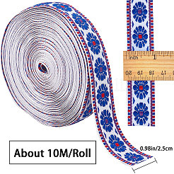 10M Ethnic style Embroidery Polyester Ribbons&nbsp;OCOR-GF0002-37