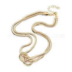Iron Snake Chain Knot Necklaces for Women&nbsp;NJEW-G167-01G-1