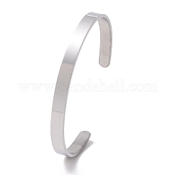 Non-Tarnish 304 Stainless Steel Infinity Heart Open Cuff Bangle&nbsp;BJEW-G653-04P