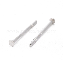 925 Sterling Silver Flat Pad Stud Earring Findings&nbsp;LS-STER-S002-35