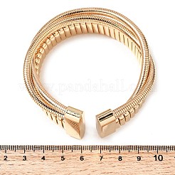 Iron Multi-strand Snake Chain Cuff Bangles for Women&nbsp;BJEW-P390-01B-G