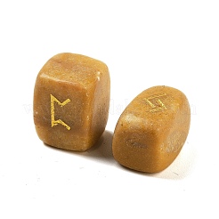 Rectangle Natural Topaz Jade Rune Stones&nbsp;G-Z059-01F