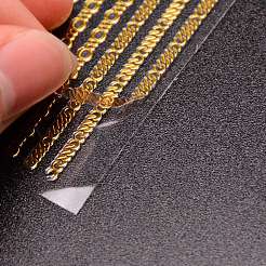 PET 3D Gold Metal Sticker Chain Zipper Metal Decal&nbsp;MRMJ-WH0072-84
