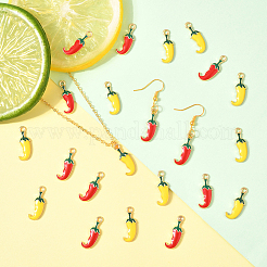 80Pcs 2 Colors Alloy Enamel Pendants&nbsp;FIND-SC0016-98