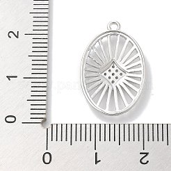 Rack Plating Brass Micro Pave Cubic Zirconia Pendants&nbsp;KK-L224-043P