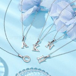 Alloy Rhinestone Letter Pendant Necklaces&nbsp;NJEW-JN04886