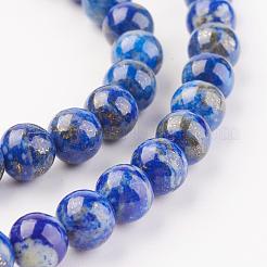 Natural Lapis Lazuli Beads Strands&nbsp;G-G099-8mm-7B