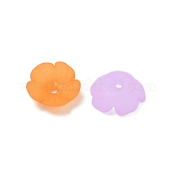 5-Petal Transparent Acrylic Bead Caps&nbsp;FACR-T001-11A