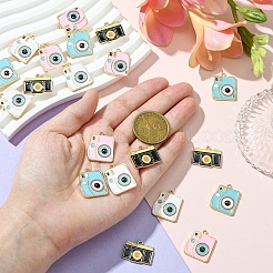 20Pcs 4 Styles Alloy Enamel Pendants&nbsp;ENAM-YW0004-17