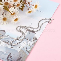 Non-Tarnish 304 Stainless Steel Diamond Cut Cuban Link Chain Necklaces&nbsp;NJEW-JN03368-03