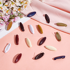 48Pcs Oval Plastic Cover Scarf Safety Pin&nbsp;JEWB-WH0023-57P