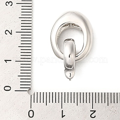 Oval Rack Plating Brass Fold Over Clasps&nbsp;KK-A225-03B-P