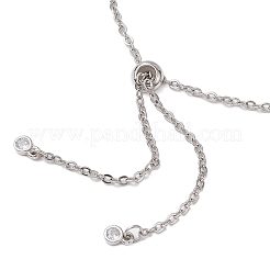 304 Stainless Steel Cable Chain Macrame Pouch Slider Necklace Making&nbsp;NJEW-JN05063-01