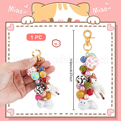 Polymer Clay Rhinestone & Imitation Pearl Acrylic & Resin & Silicone Pendants Decorations&nbsp;HJEW-PH02017