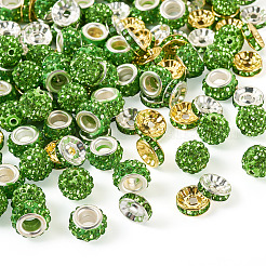Handmade Polymer Clay Rhinestone Pave Disco Beads&nbsp;RB-TA0001-20A