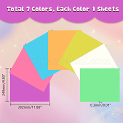 7 Sheets 7 Colors Luminous Heat Transfer Vinyl&nbsp;DIY-GA0006-24