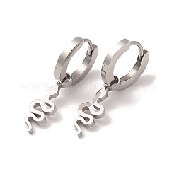 Non-Tarnish 3 Pairs 3 Styles 304 Stainless Steel Hoop Dangle Earrings for Women&nbsp;EJEW-K279-09B-P