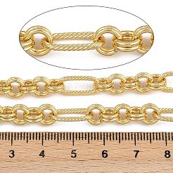 Brass Textured Oval Link Chains&nbsp;CHC-L054-02G