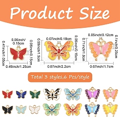 18Pcs 3 Styles Alloy Enamel Charms&nbsp;FIND-YW0017-95