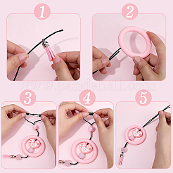 12Pcs 12 Colors Ring Silicone Beads&nbsp;SIL-BM0001-11