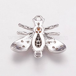 Brass Cubic Zirconia Links&nbsp;KK-P134-50P