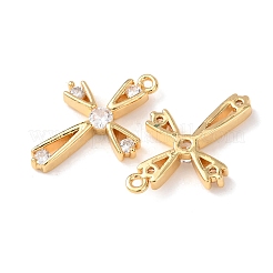 Brass Micro Pave Cubic Zirconia Pendants&nbsp;KK-A284-18B-G