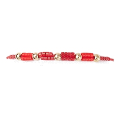Glass Seed Beaded Braided Beads Bracelets&nbsp;BJEW-MZ00182-01