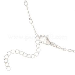 Brass Bar Link Chain & 304 Stainless Steel Cable Chain Necklaces for Women&nbsp;NJEW-JN05547-03