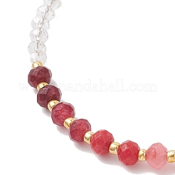 4Pcs Dyed Natural Malaysia Jade & Glass Beaded Bracelets for Women&nbsp;BJEW-JB13076