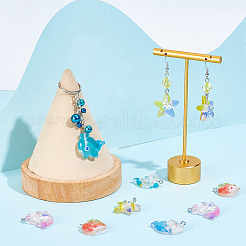 40Pcs 8 Styles Ocean Theme Transparent Resin Cartoon Pendants&nbsp;RESI-AR0001-44