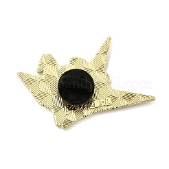 Paper Crane & Lily Flower Alloy Enamel Pin Backs for Clothes for Women&nbsp;JEWB-F043-02B