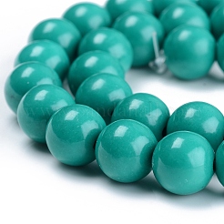 Dyed Natural Mashan Jade Beads Strands&nbsp;DJDA-E266-6mm-01