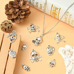 100Pcs 10 Styles Tibetan Style Alloy Pendants&nbsp;TIBEP-CJ0001-62