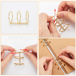 3-Ring Iron Loose Leaf Book Binder Hinged Rings&nbsp;AJEW-CP0009-48A