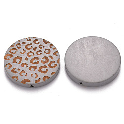 Painted Natural Wood Beads&nbsp;WOOD-N006-07M