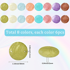 48Pcs 8 Colors Natural Capiz Shell Connector Charms&nbsp;BSHE-SC0001-31