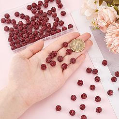 100Pcs Pave Disco Ball Beads&nbsp;FIND-PH0022-11B