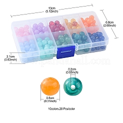 200Pcs 10 Colors  Imitation Gemstone Acrylic Beads&nbsp;OACR-FS0001-19