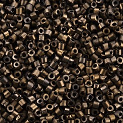 Frosted Plated Glass Cylinder Beads&nbsp;SEED-S047-F-002