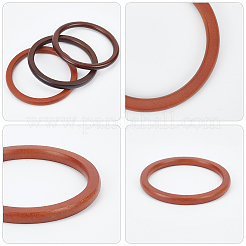6Pcs 3 Styles Wooden Round Ring Shaped Bag Handles&nbsp;FIND-WR0007-90
