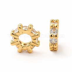 Brass Glass Spacer Beads&nbsp;KK-A178-06G
