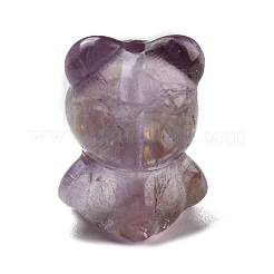 Natural Amethyst Bear Beads&nbsp;G-P495-01G-01