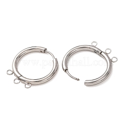 304 Stainless Steel Huggie Hoop Earring Findings&nbsp;STAS-D183-03C-P