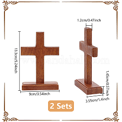 Easter Wood Cross Figurines Ornaments&nbsp;DJEW-WH0063-67A