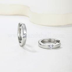 925 Sterling Silver Pave Moissanite Hoop Earrings for Women&nbsp;DZ9023