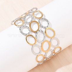 304 Stainless Steel Cuff Bangles for Women&nbsp;BJEW-G757-11GP