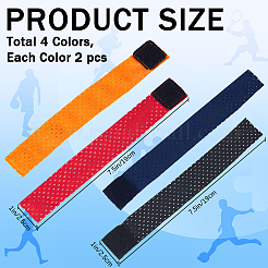 8Pcs 4 Colors Cloth Jersey Sleeve Bands&nbsp;AJEW-CP0005-97
