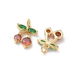 SHEGRACE Brass Colorful Cubic Zirconia Charms&nbsp;XGRQ4G282-670G